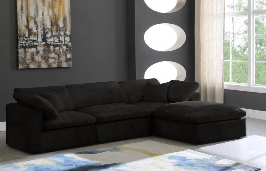 Cloud Velvet Deluxe Plush Modular 4 Piece Sectional