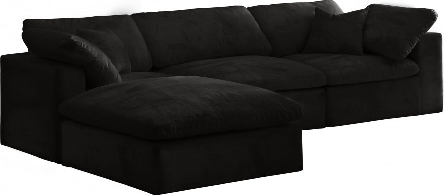 Cloud Velvet Deluxe Plush Modular 4 Piece Sectional