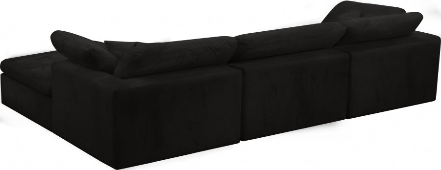 Cloud Velvet Deluxe Plush Modular 4 Piece Sectional