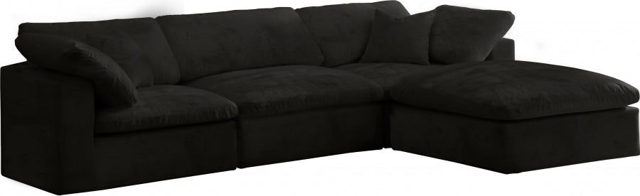 Cloud Velvet Deluxe Plush Modular 4 Piece Sectional