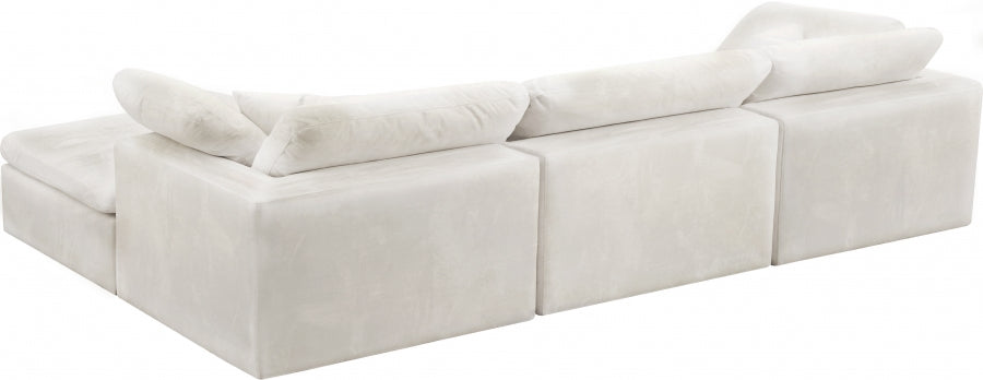 Cloud Velvet Deluxe Plush Modular 4 Piece Sectional