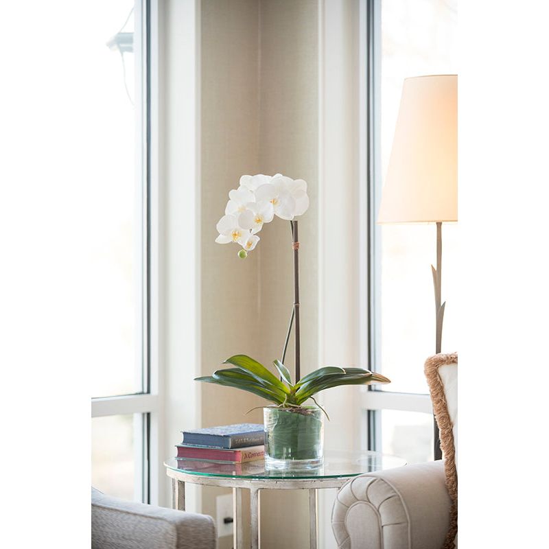 ARTIFICIAL WHITE PHALAENOPSIS ORCHID - 1 LEAF