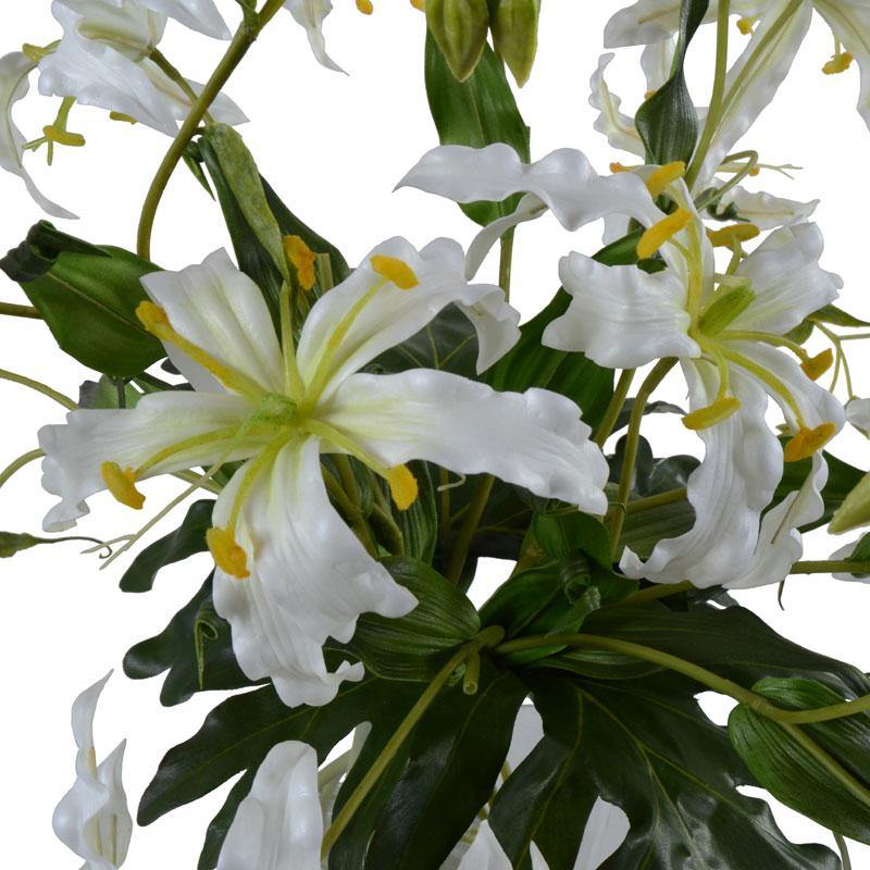 ARTIFICIAL WHITE GLORIOSA LILY BOUQUET