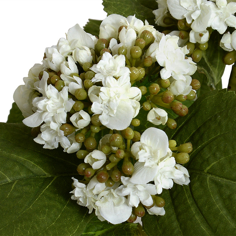 ARTIFICIAL GREEN/WHITE HYDRANGEA BUD ARRANGMENT