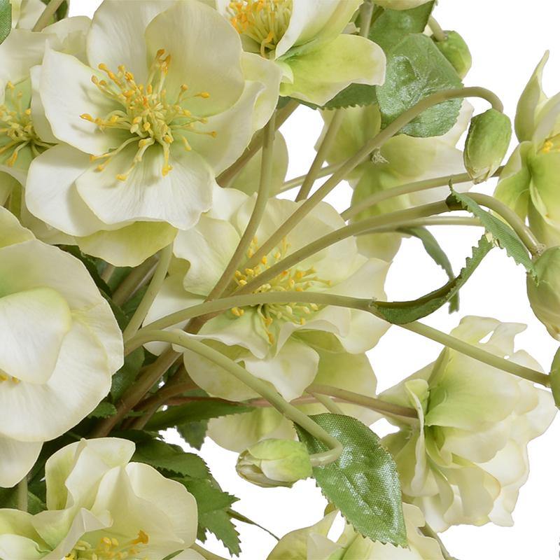 ARTIFICIAL ROSE LENTEN HELLEBORE IN GLASS