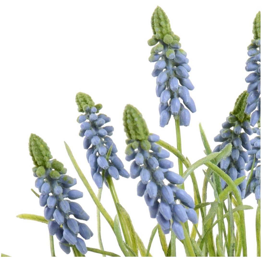 ARTIFICIAL BLUE GRAPE HYACINTH IN TERRACOTTA