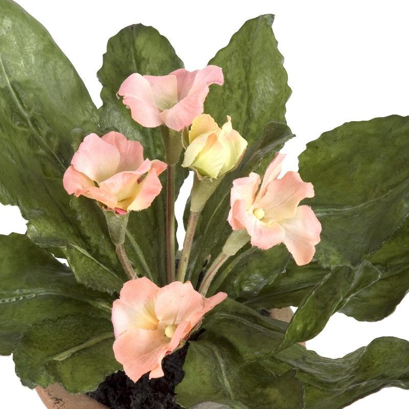 ARTIFICIAL PEACH PRIMULA IN MINI POT