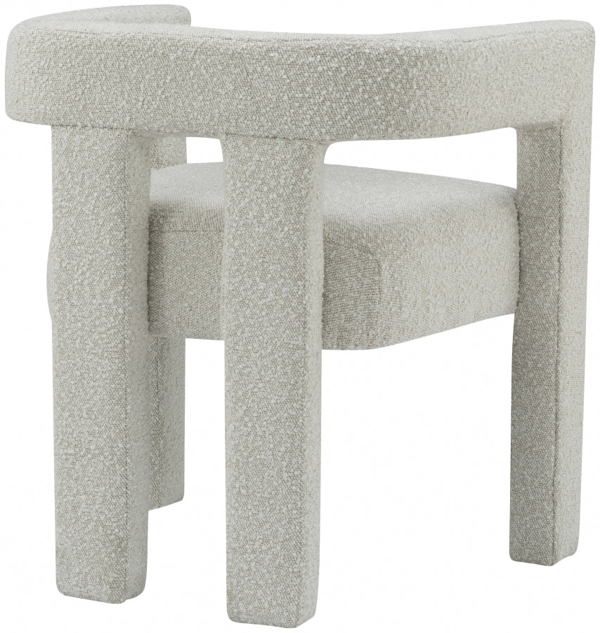 Alana Boucle Fabric Chair - Cream