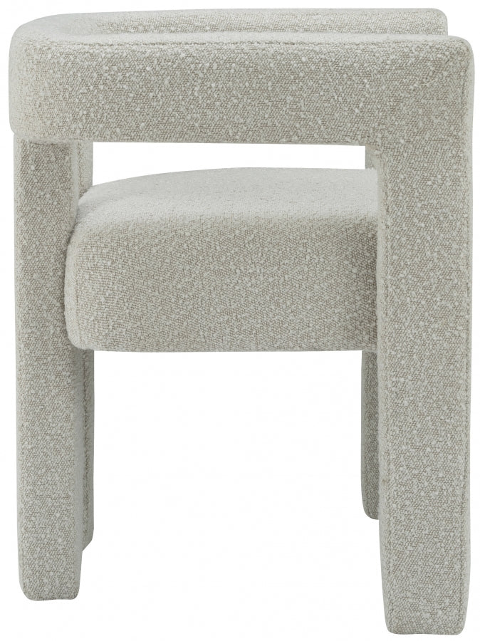 Alana Boucle Fabric Chair - Cream