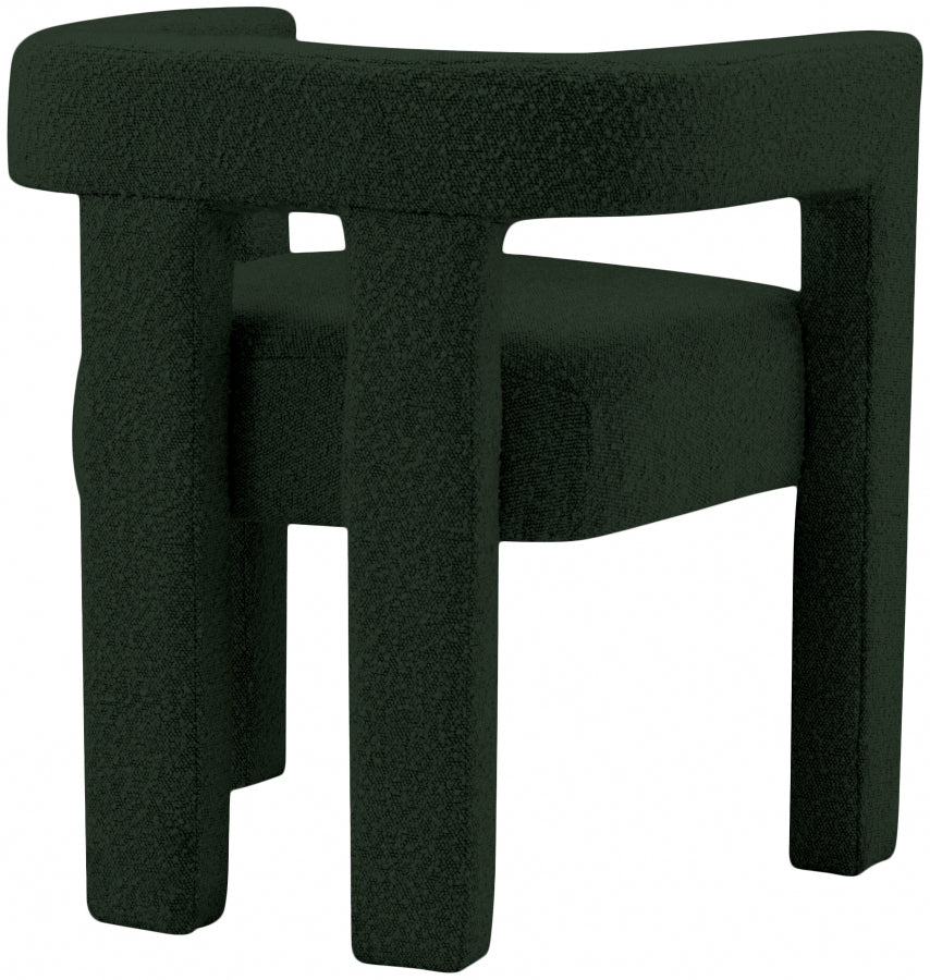 Alana Boucle Fabric Chair - Green