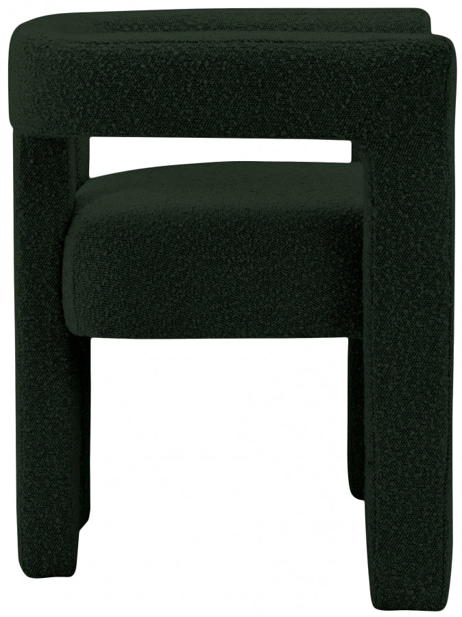 Alana Boucle Fabric Chair - Green
