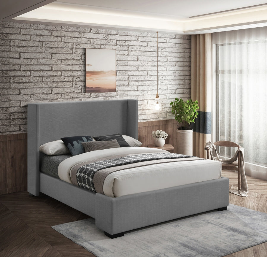 Rorie Linen Bed - Grey