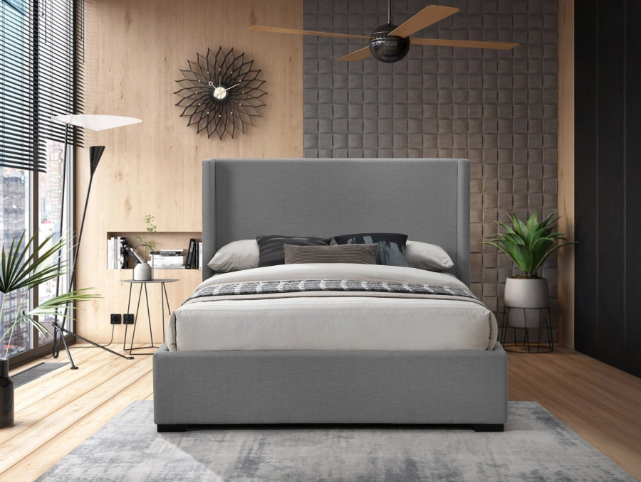 Rorie Linen Bed - Grey