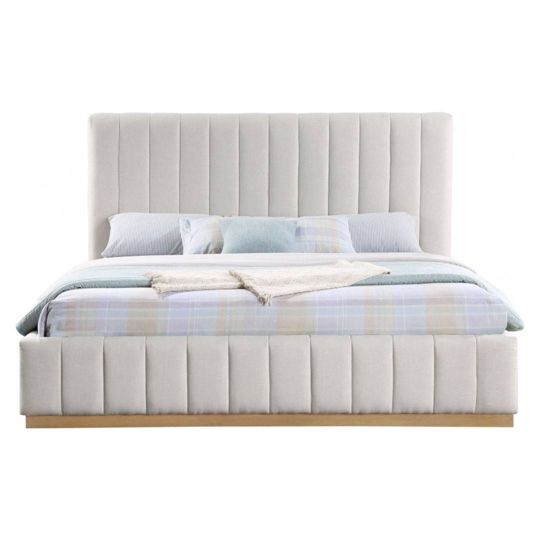 Ira Linen Bed - Cream