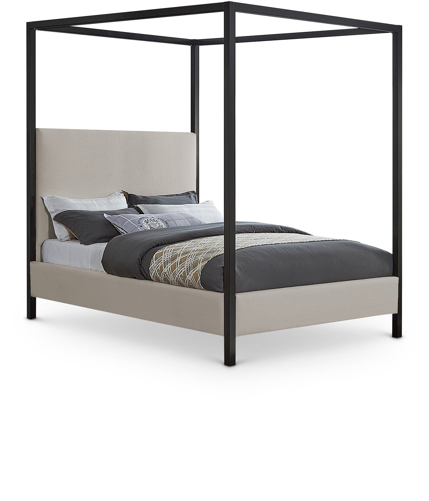 Fulton Linen Bed - Beige