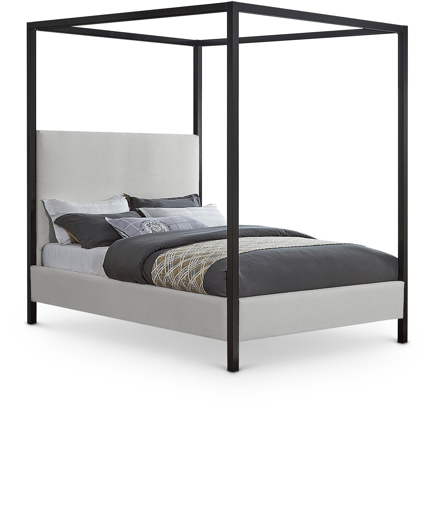 Fulton Linen Bed - Cream