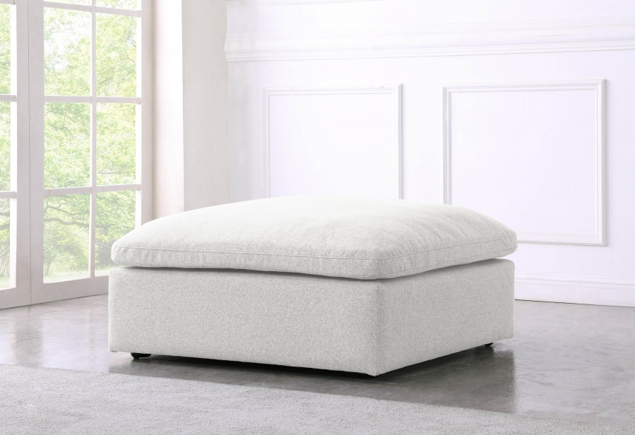 Cloud Linen Deluxe Ottoman - Grey
