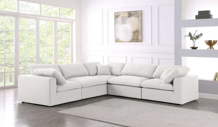 Cloud Linen Deluxe Plush Modular 5 Piece Corner Sectional
