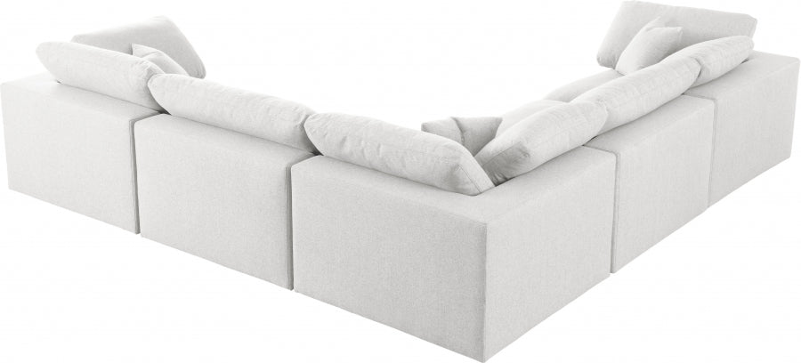 Cloud Linen Deluxe Plush Modular 5 Piece Corner Sectional