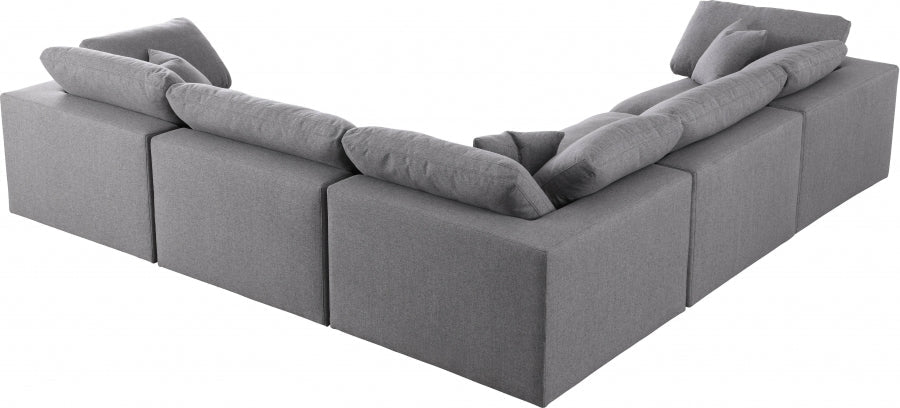 Cloud Linen Deluxe Plush Modular 5 Piece Corner Sectional
