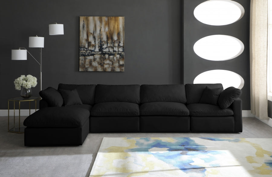 Cloud Velvet Plush Modular 5 Piece Extended Sectional