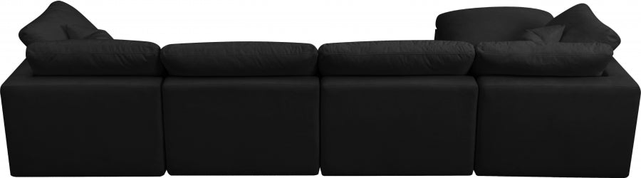 Cloud Velvet Plush Modular 5 Piece Extended Sectional
