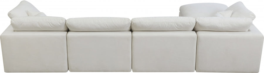 Cloud Velvet Plush Modular 5 Piece Extended Sectional