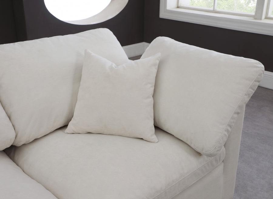 Cloud Velvet Plush Modular 6 Piece Double Ottoman Sectional