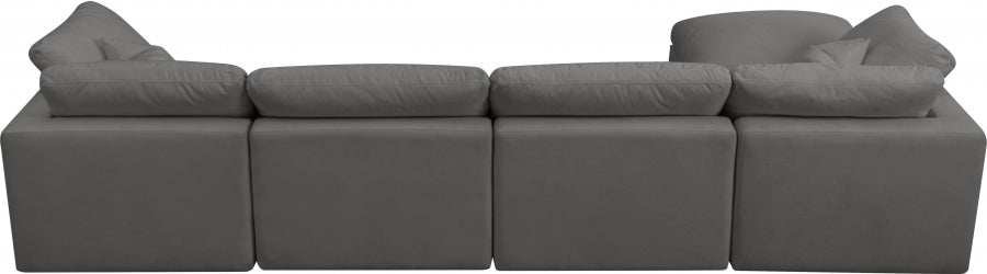 Cloud Velvet Plush Modular 5 Piece Extended Sectional