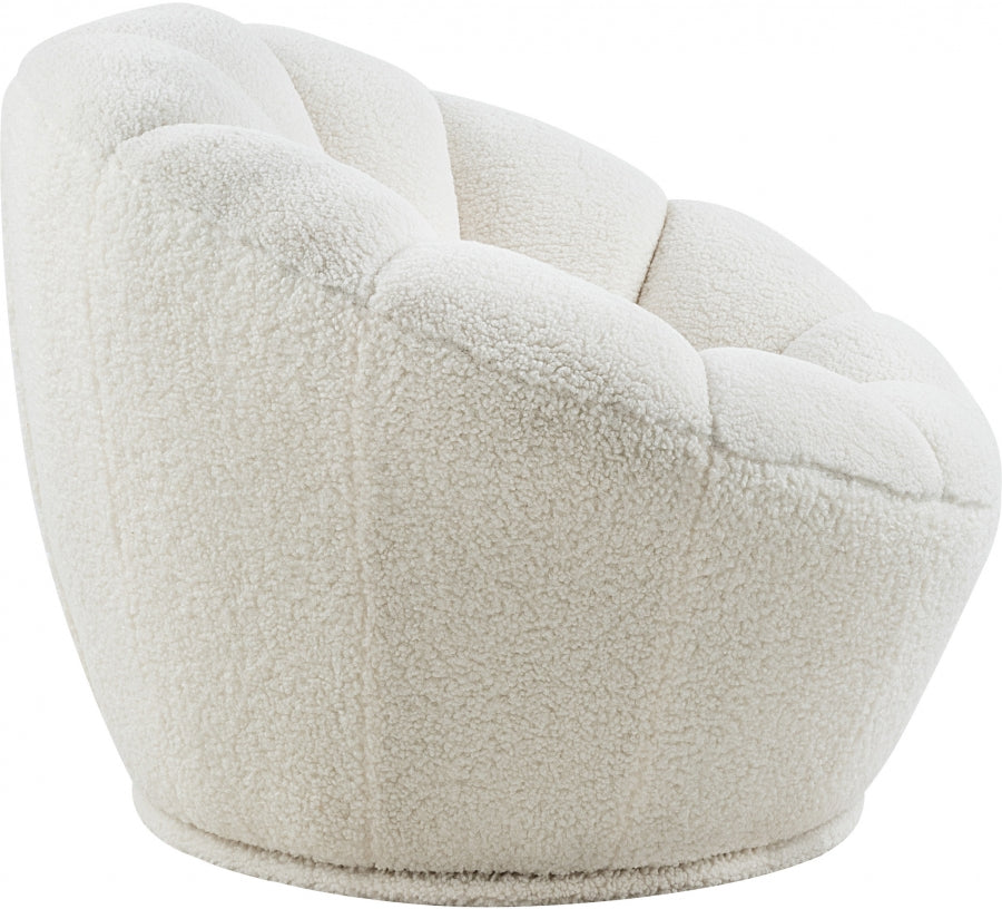 Jeni Faux Sheepskin Fur Accent Chair