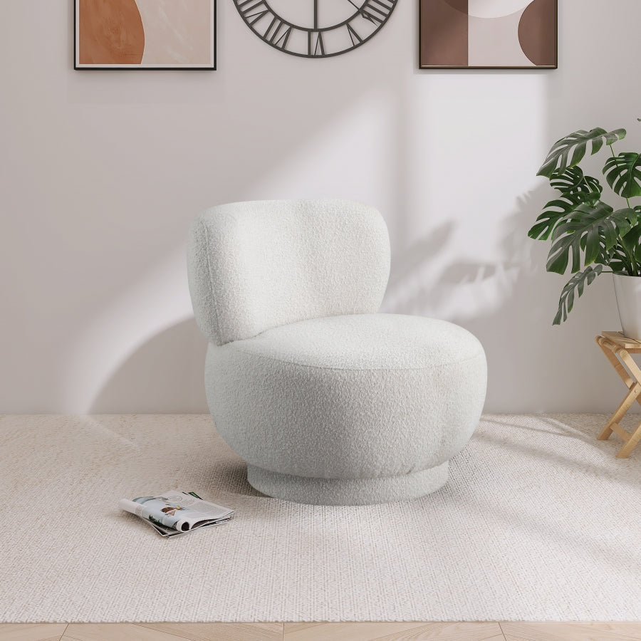 Cindi Boucle Accent Chair - Cream