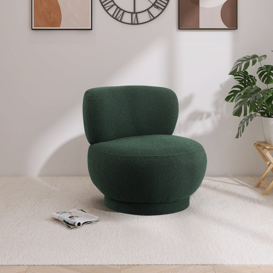 Cindi Boucle Accent Chair - Green