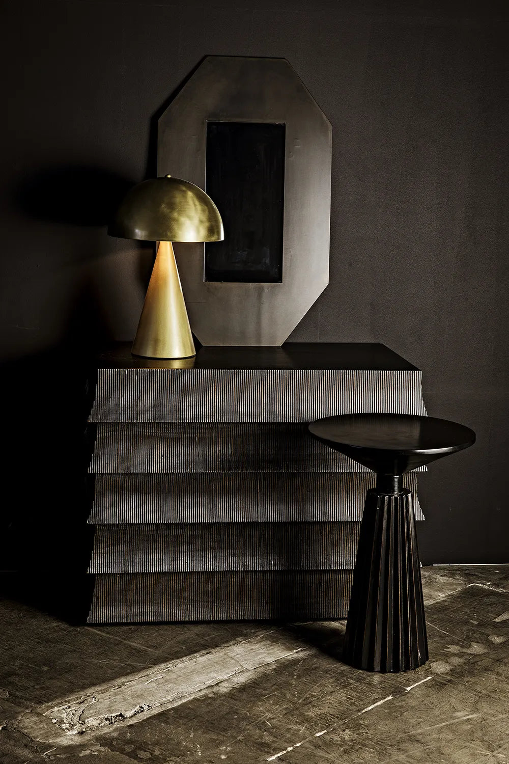 ORSON SIDE TABLE - HAND RUBBED BLACK