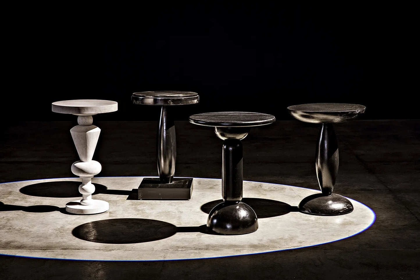 ADONIS SIDE TABLE - HAND RUBBED BLACK