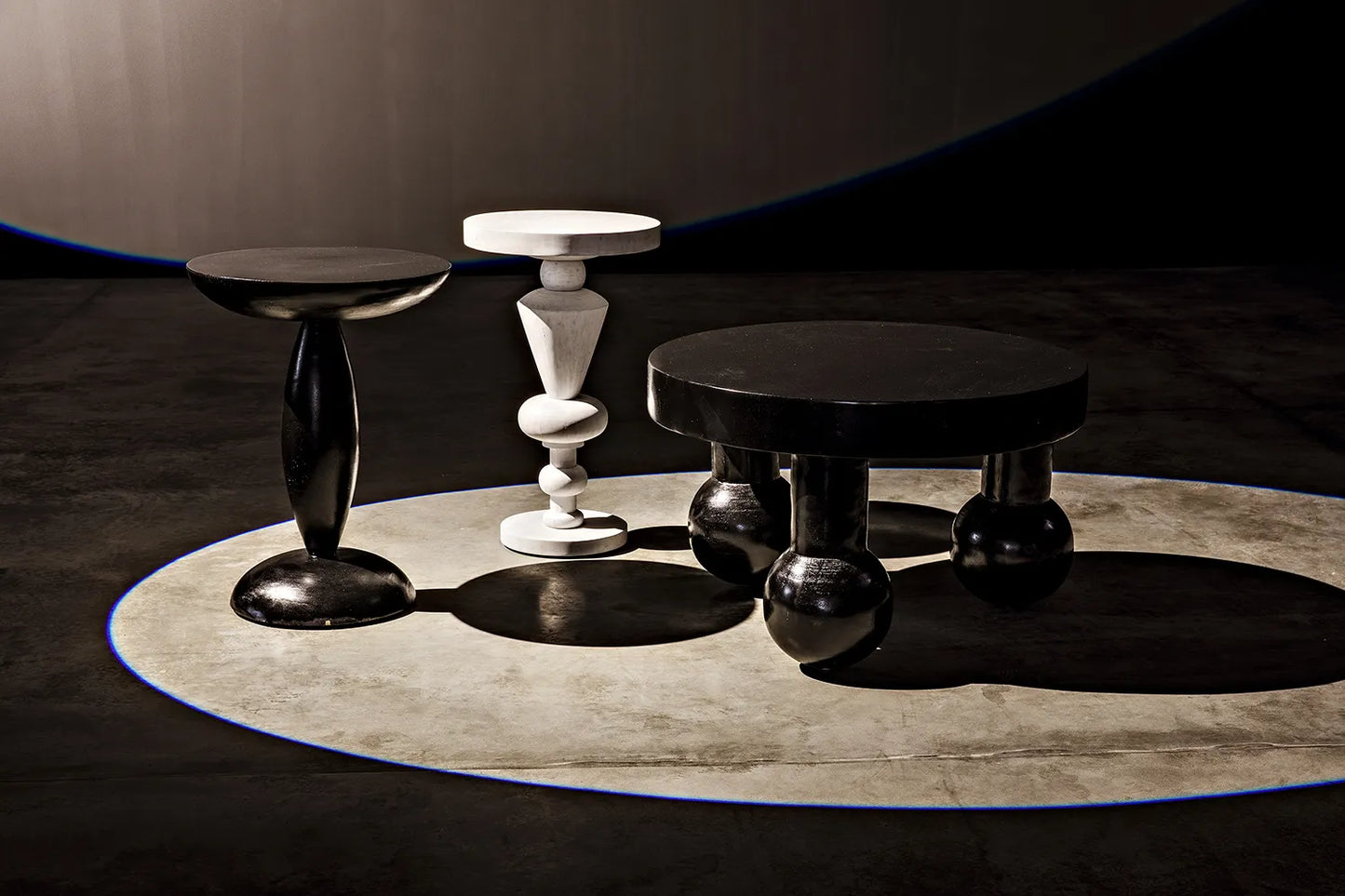 ADONIS SIDE TABLE - HAND RUBBED BLACK