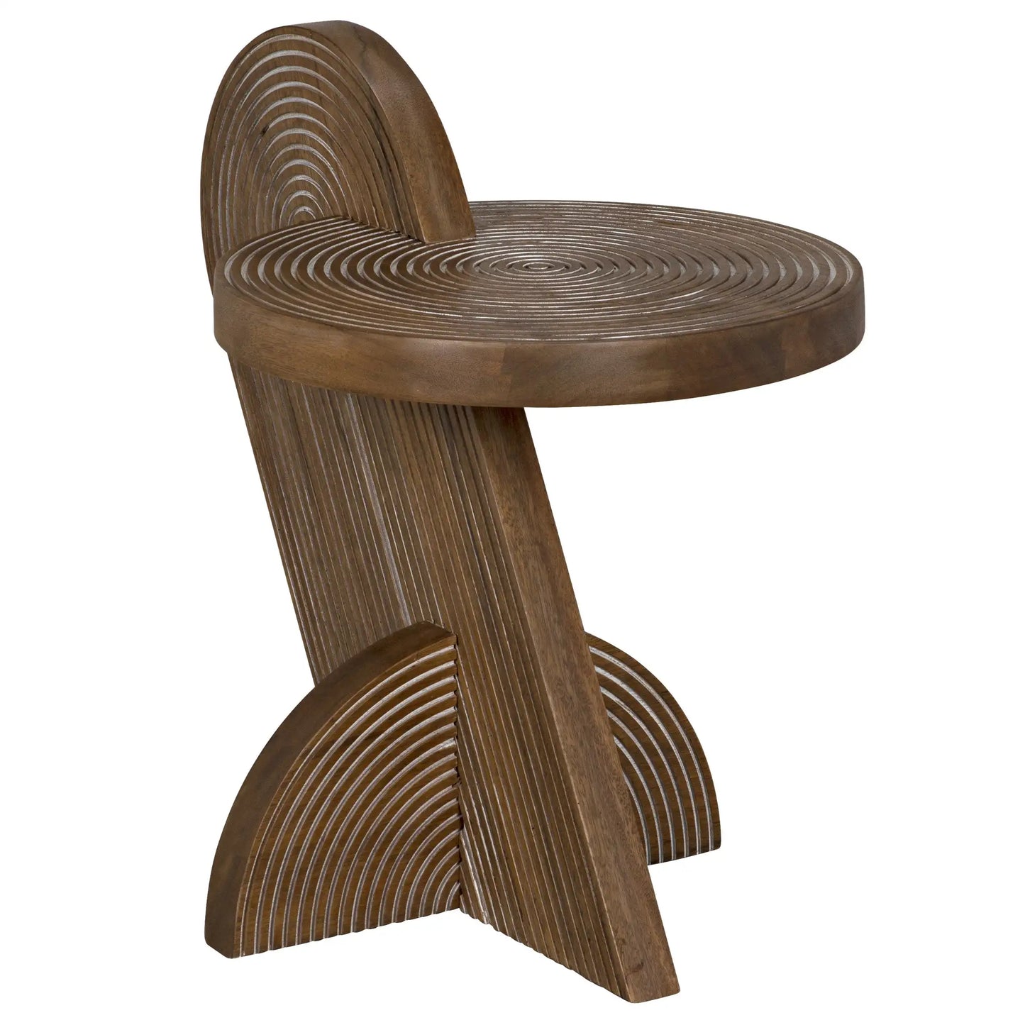 SATURN SIDE TABLE - DARK WALNUT