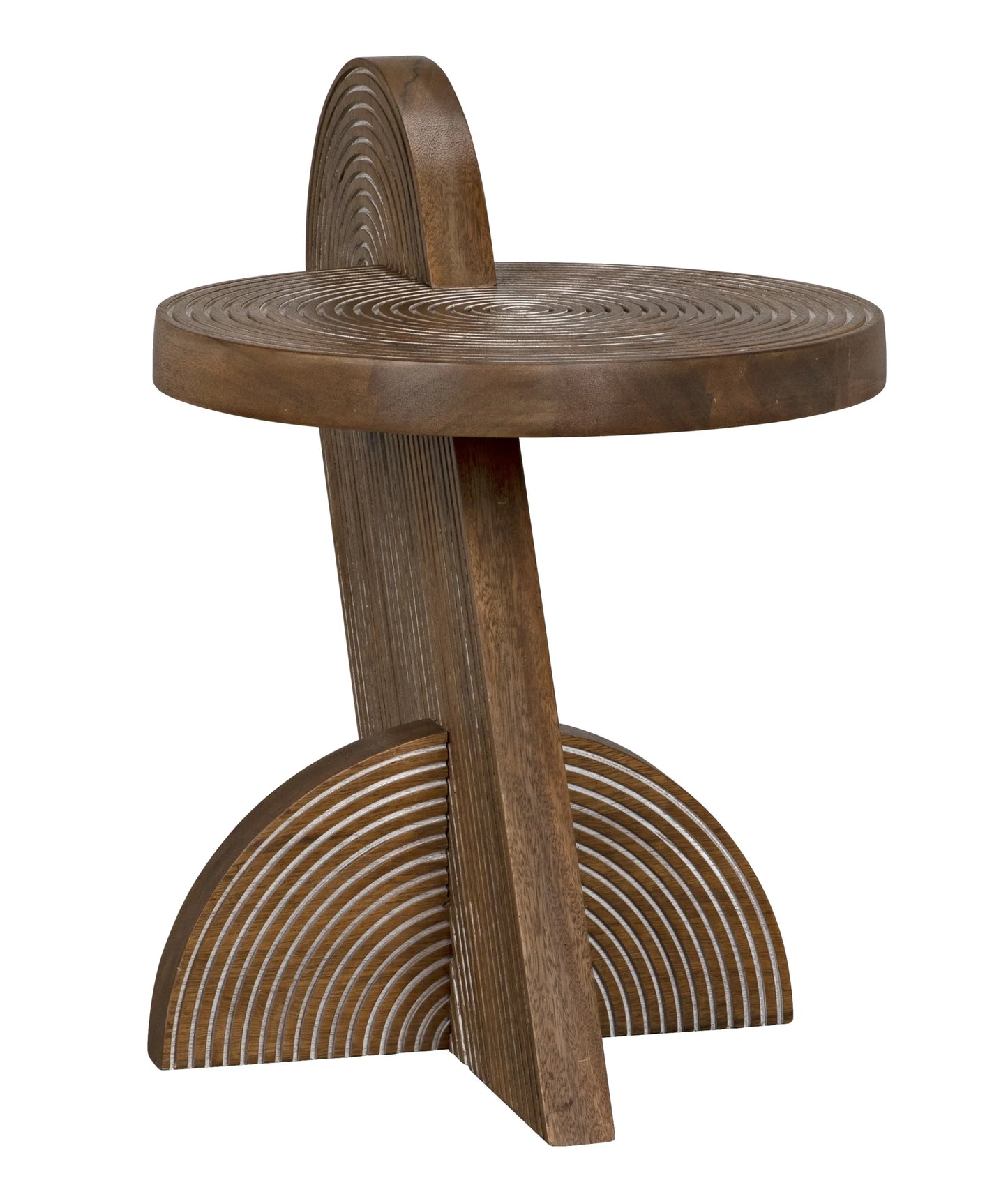 SATURN SIDE TABLE - DARK WALNUT