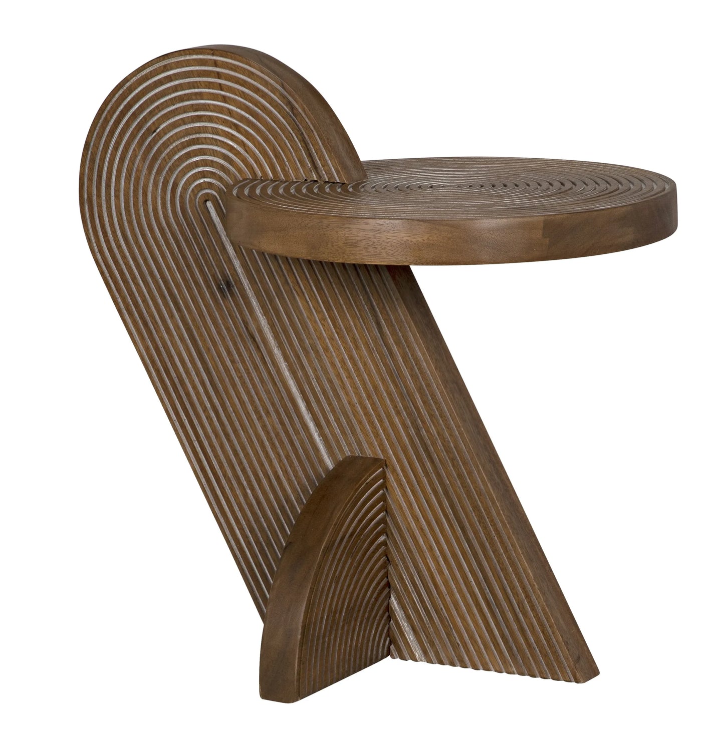 SATURN SIDE TABLE - DARK WALNUT