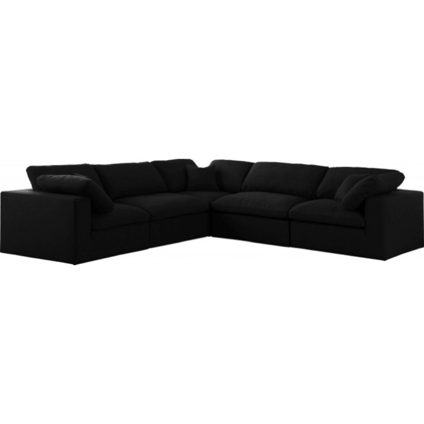 Cloud Linen Deluxe Plush Modular 5 Piece Corner Sectional