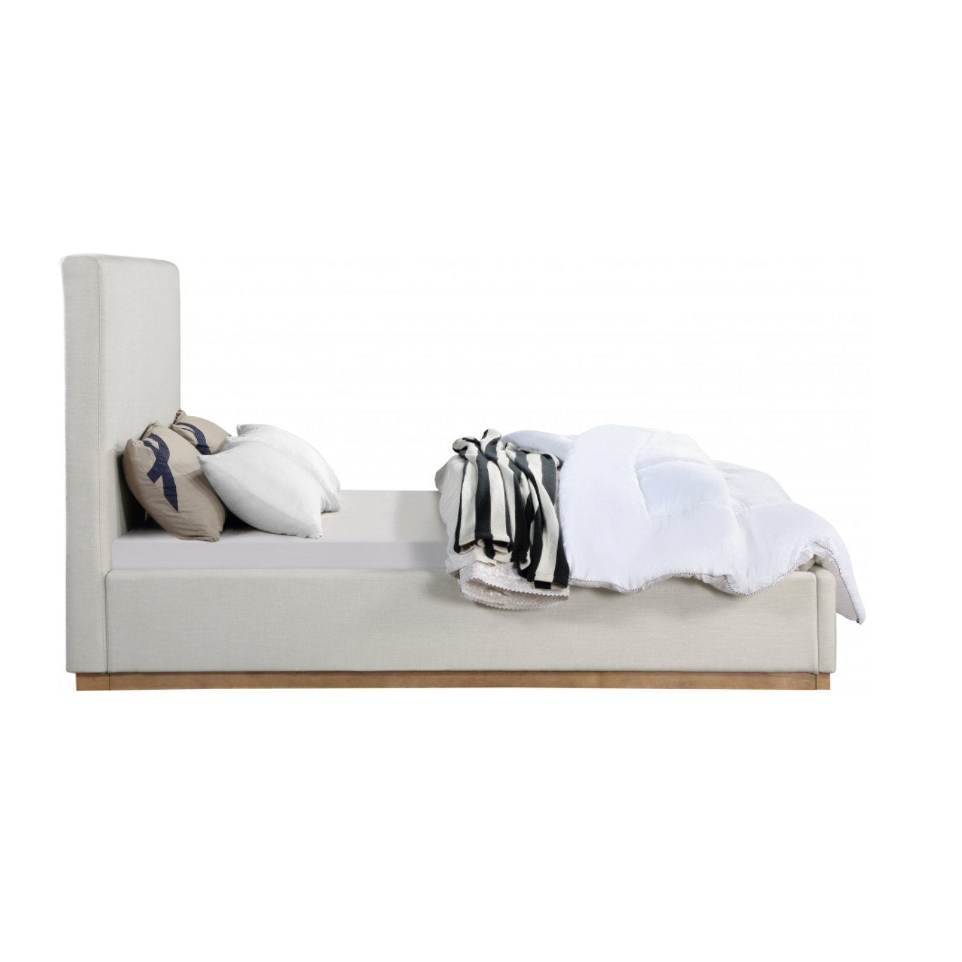 Tressa Linen Textured Fabric Bed