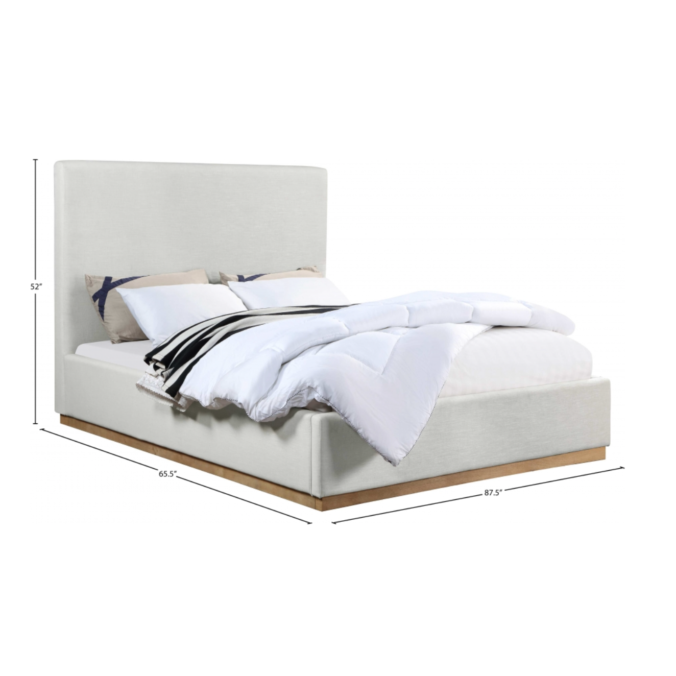 Tressa Linen Textured Fabric Bed
