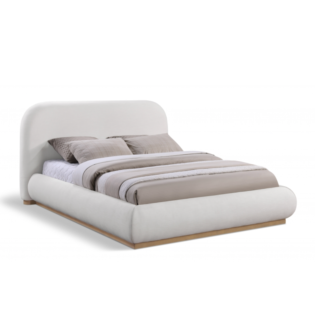 Tristen Linen Textured Bed - Cream