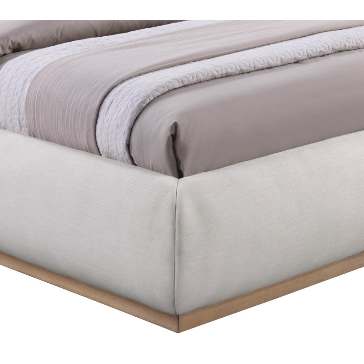 Tristen Linen Textured Bed - Cream
