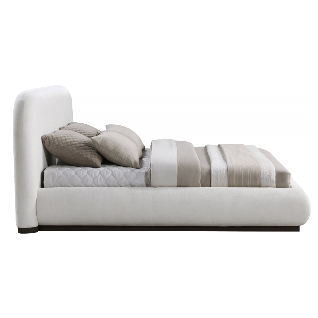 Tristen Chenille Fabric Bed - Cream