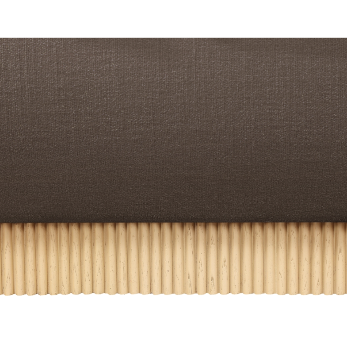 Oswald Linen Textured Fabric Bed - Brown