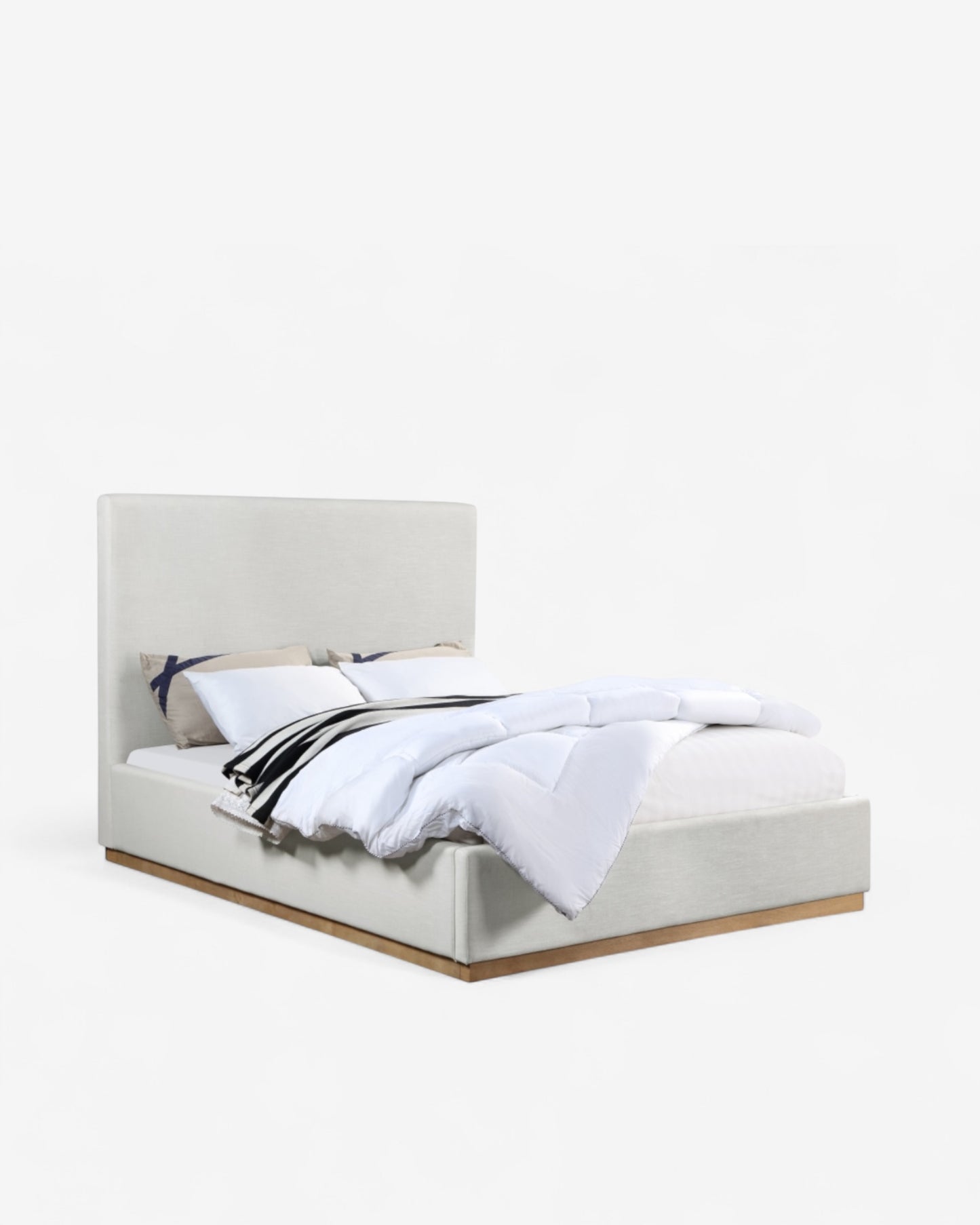 Tressa Linen Textured Fabric Bed