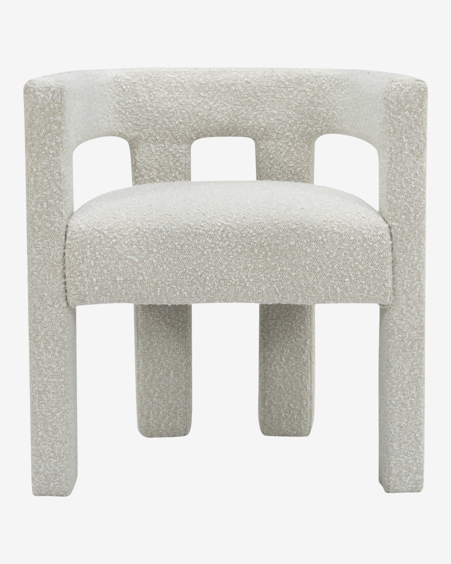 Alana Boucle Fabric Chair - Cream