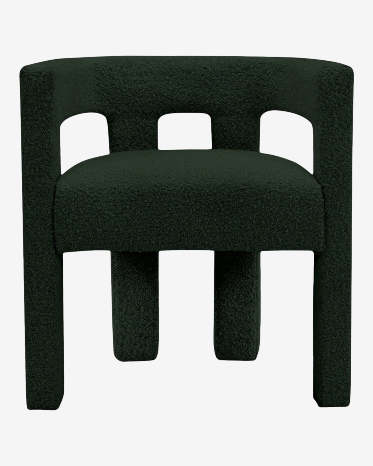 Alana Boucle Fabric Chair - Green