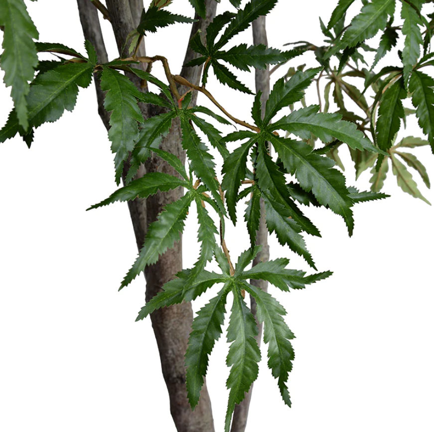 ARTIFICIAL JAPANESE MAPLE TREE W/NATURAL TRUNK - 6.5'