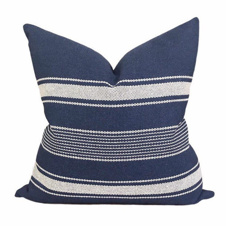 Designer Hillcrest in Navy Pillow Cover